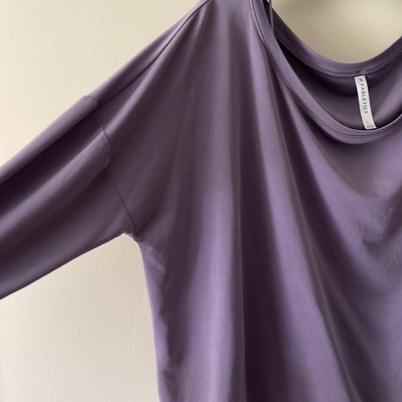 Fabletics Betty Dove Pull Over Long Sleeve Top,Purple,Size L - Picture 9 of 13
